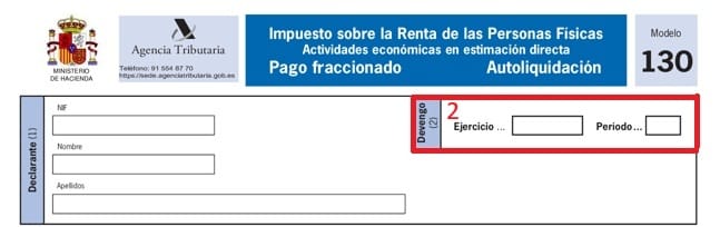 ¿Cómo se rellena el modelo 130? 4 como rellenar el modelo 130