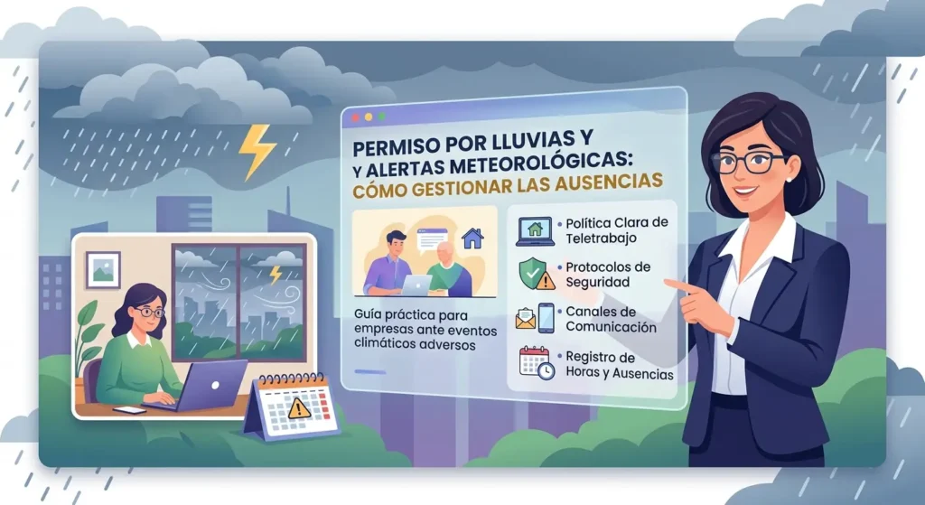 Permiso por lluvias y alertas meteorológicas.