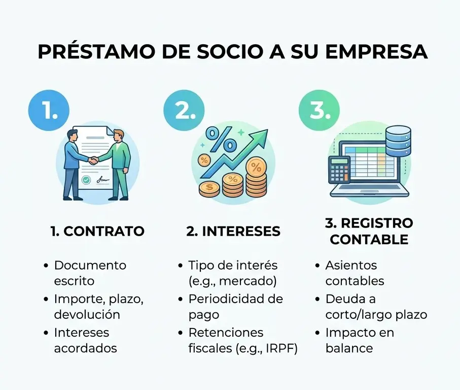 Préstamo de un socio a su empresa: contrato, intereses y registro contable 4 Préstamo de un socio a una empresa